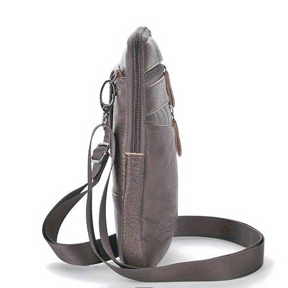 Leather Phone Bag Dk Brown - Picture 7 of 10